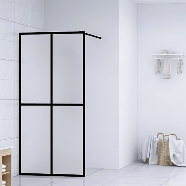 Inloopdouchewand 140x195 cm mat gehard glas 1