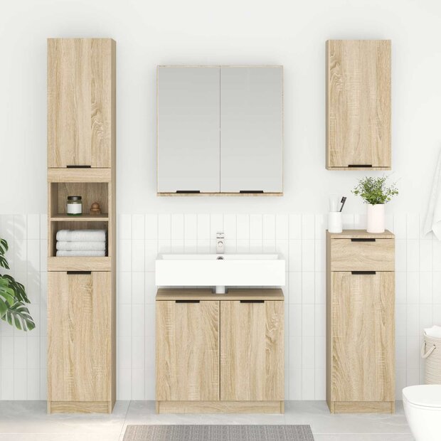Badkamerkast Sonoma Eiken 64,5 x 33,5 x 59 cm Bewerkt hout 1