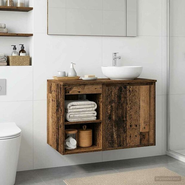 Badkamerkast Tussenin Oud hout 30 x 41 x 50 cm Bewerkt hout 1