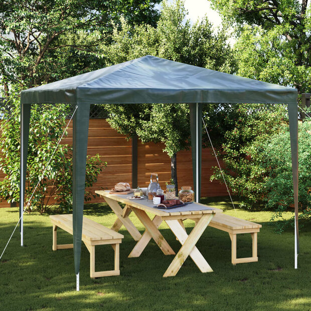 Partytent professioneel 90 g/m&amp;sup2; 2,5x2,5 m groen 1