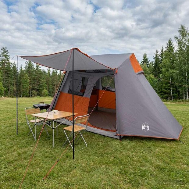 Tunneltent Grijs en Oranje 475 x 220 x 192 cm 1