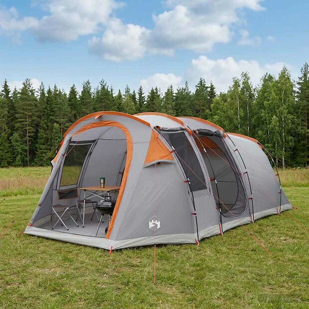 Tunneltent Grijs en Oranje 505 x 330 x 204 cm 1