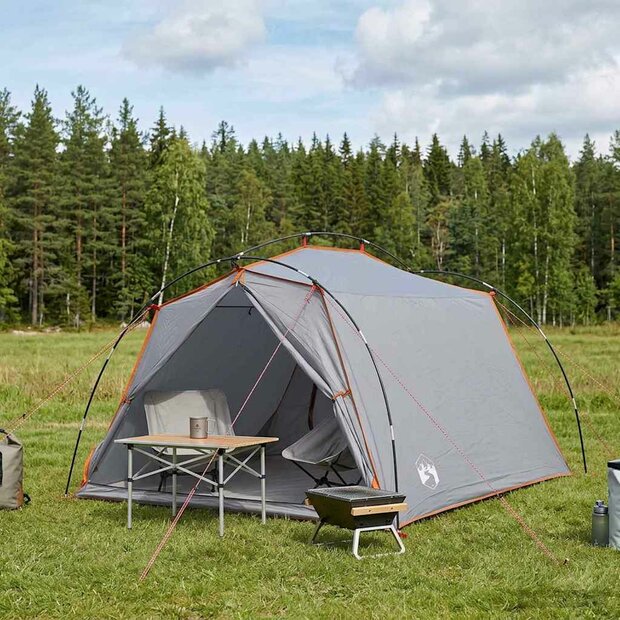 Tunneltent Grijs en Oranje 2-persoons 1