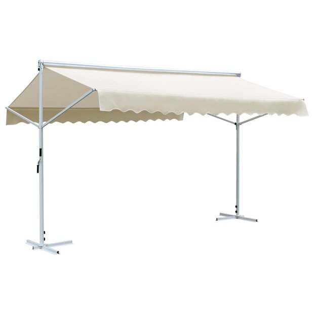 Luifel vrijstaand 4x3 m cr&amp;egrave;me 1
