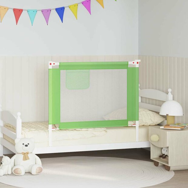 Bedhekje peuter 100x25 cm stof groen 1