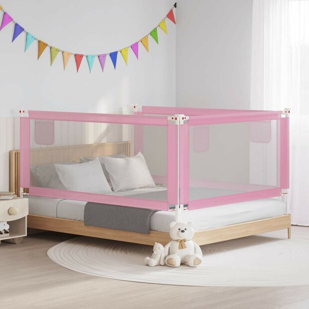 Bedhekje peuter 190x25 cm stof roze 1