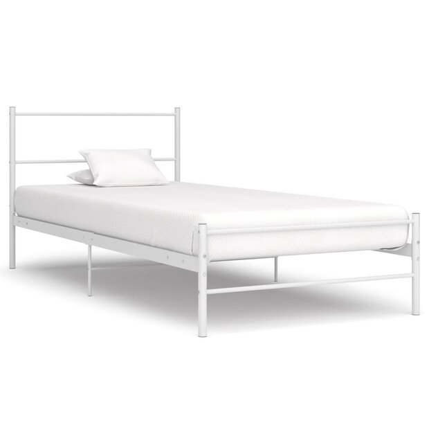 Bedframe metaal wit 90x200 cm 1