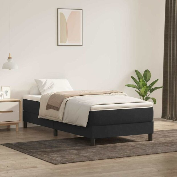 Boxspring zonder matras fluweel zwart 80x220 cm 1