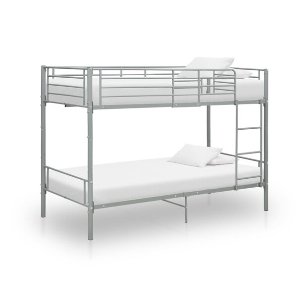 Stapelbed metaal grijs 90x200 cm 1