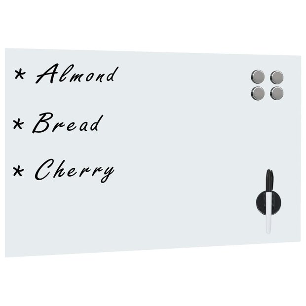 Magneetbord wandmontage 50x30 cm glas 1