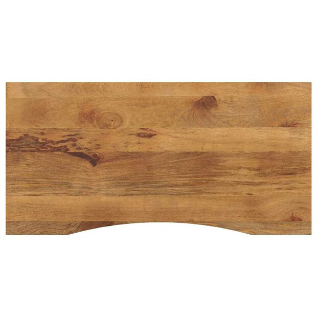 Bureaublad met ronding 110x50x2,5 cm massief ruw mangohout 1
