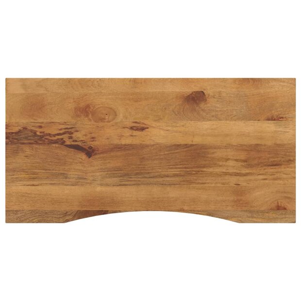 Bureaublad met ronding 110x60x2,5 cm massief ruw mangohout 1