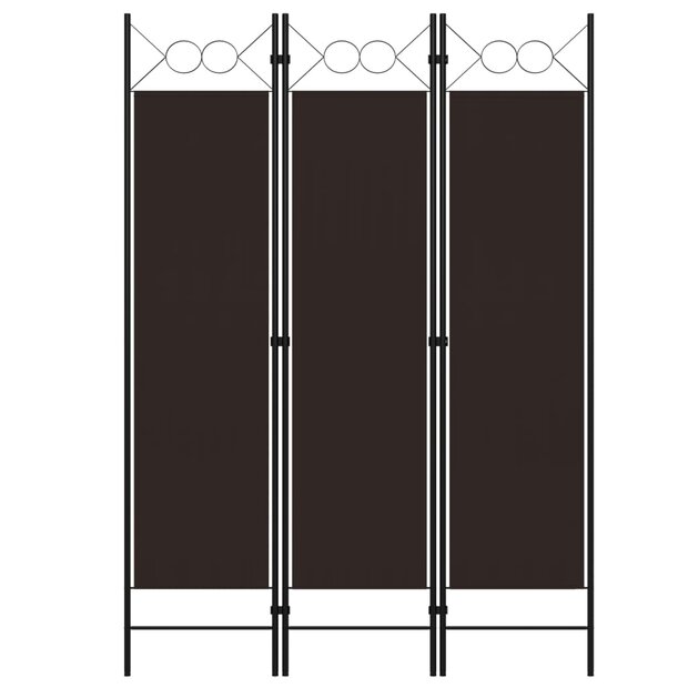 Kamerscherm met 3 panelen 120x180 cm bruin 1
