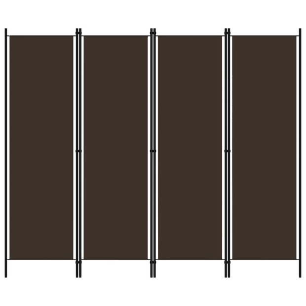 Kamerscherm met 4 panelen 200x180 cm bruin 1