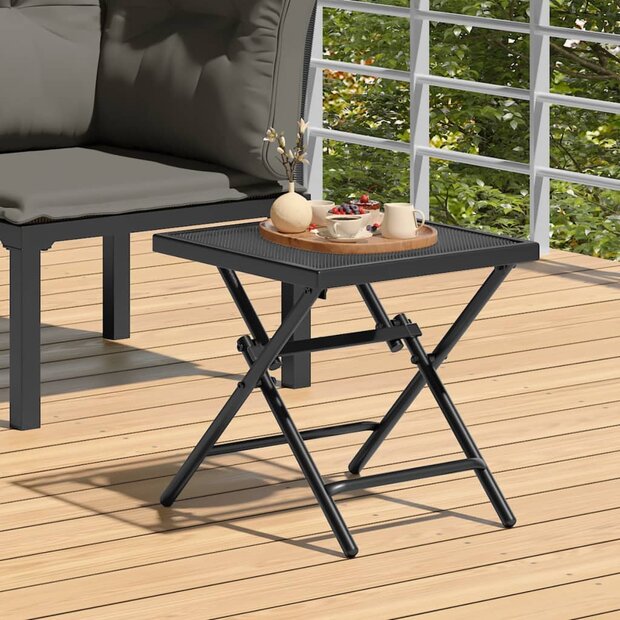 Tuintafel 38x38x38 cm staalgaas antracietkleurig 1