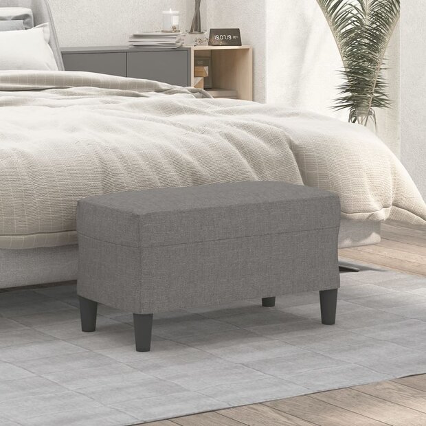 Bankje 70x35x41 cm stof donkergrijs 1