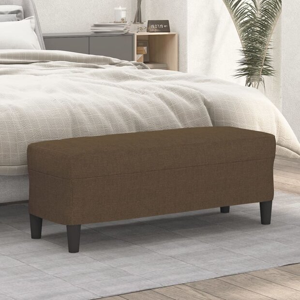 Bankje 100x35x41 cm stof bruin 1