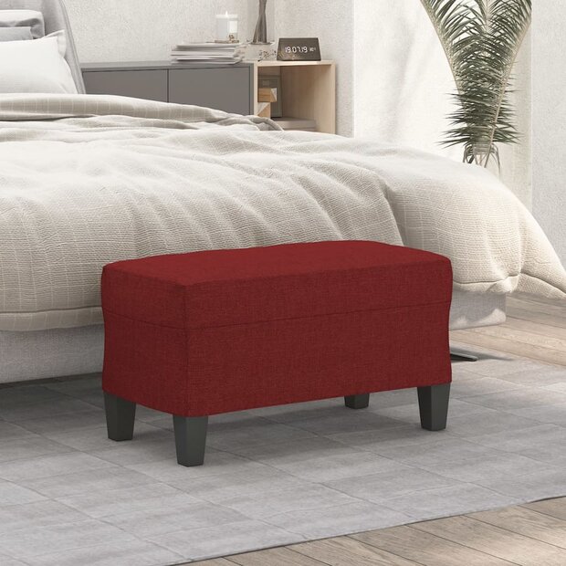 Bankje 70x35x41 cm stof wijnrood 1