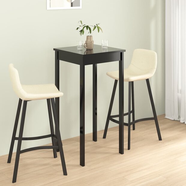 Bartafel 55x55x107 cm MDF zwart 1