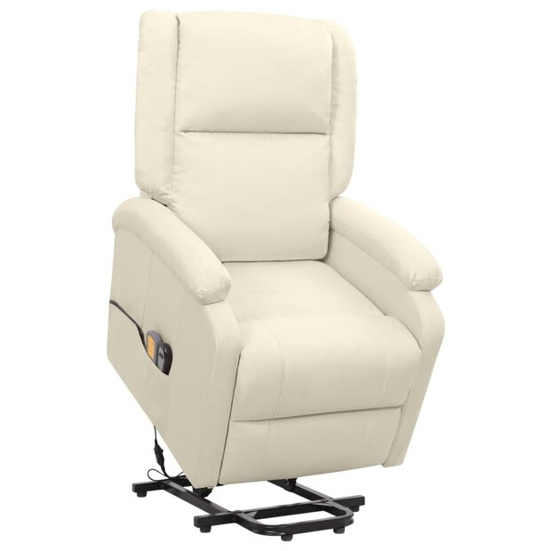 Sta-op-massagestoel stof cr&amp;egrave;mekleurig 1