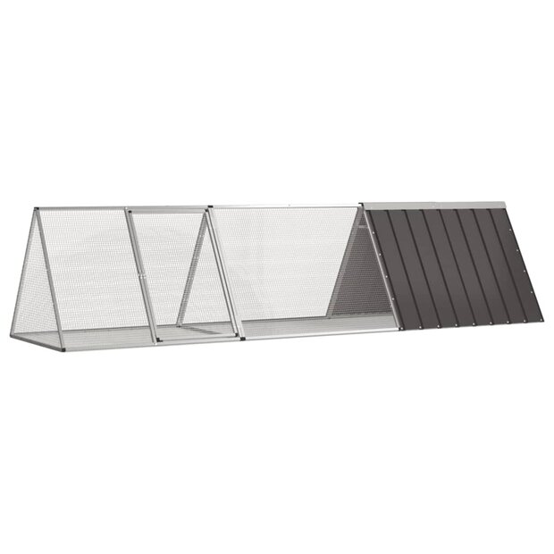 Konijnenkooi Antraciet 302,5x80,5x71 cm Gegalvaniseerd Staal 1