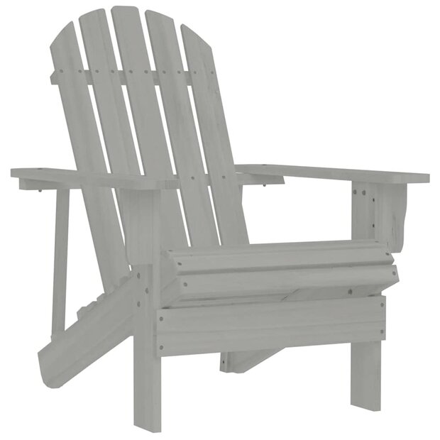 Tuinstoel hout grijs 1