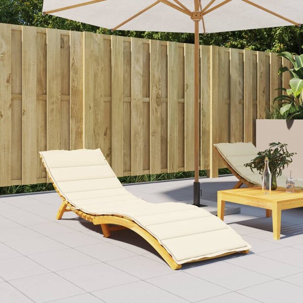 Ligbedkussen 200x50x3cm oxford stof cr&amp;egrave;mekleurig 1