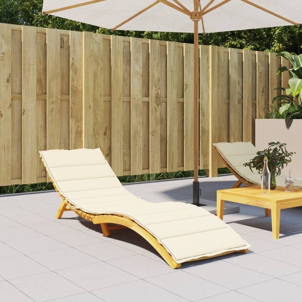 Ligbedkussen 200x70x3 cm oxford stof cr&amp;egrave;mekleurig 1