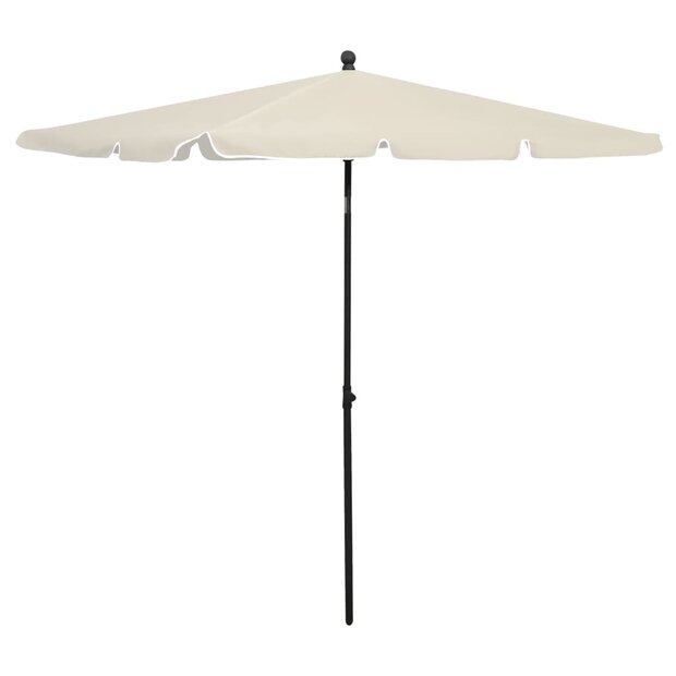 Parasol met paal 210x140 cm zandkleurig 1