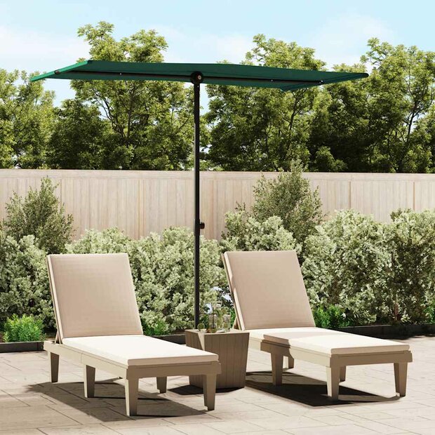 Parasol met aluminium paal 180x110 cm groen 1