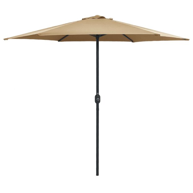 Parasol met aluminium paal 270x246 cm taupe 1