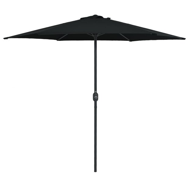 Parasol met aluminium paal 270x246 cm zwart 1