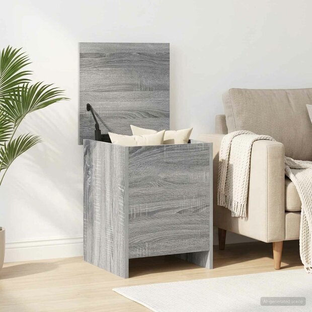 Opbergkist met opslag Grijs Sonoma 40 x 40 x 50 cm Bewerkt hout 1