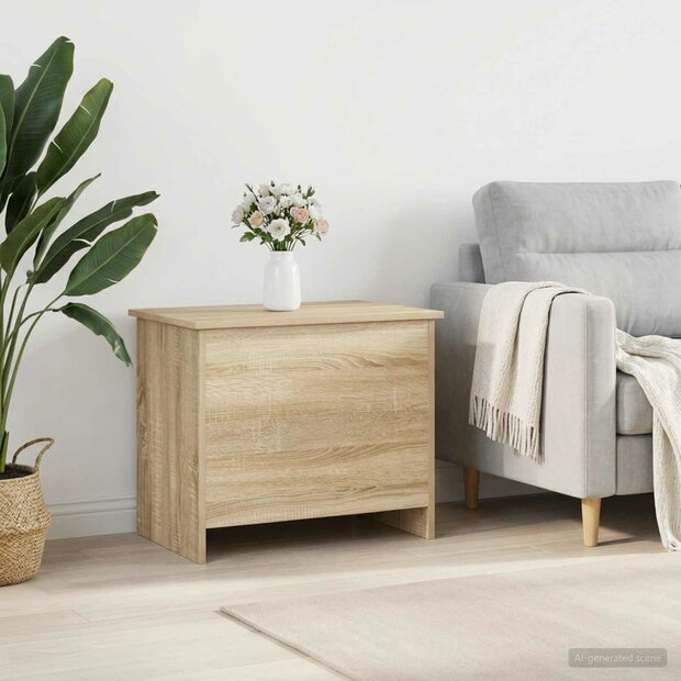Opbergkist met opslag Sonoma Eiken 60 x 40 x 50 cm Bewerkt hout 1