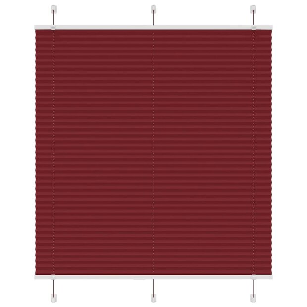 Pliss&amp;eacute; rolgordijn 115x100cm stofbreedte 115cm bordeauxrood 1