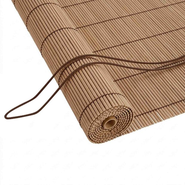 Rolgordijn Bruin 50x220 cm Bamboe 1
