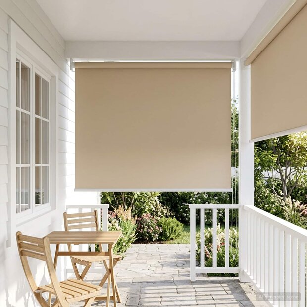 Buitenrolgordijn UV-bescherming Beige 60x140 cm (B x H) 1
