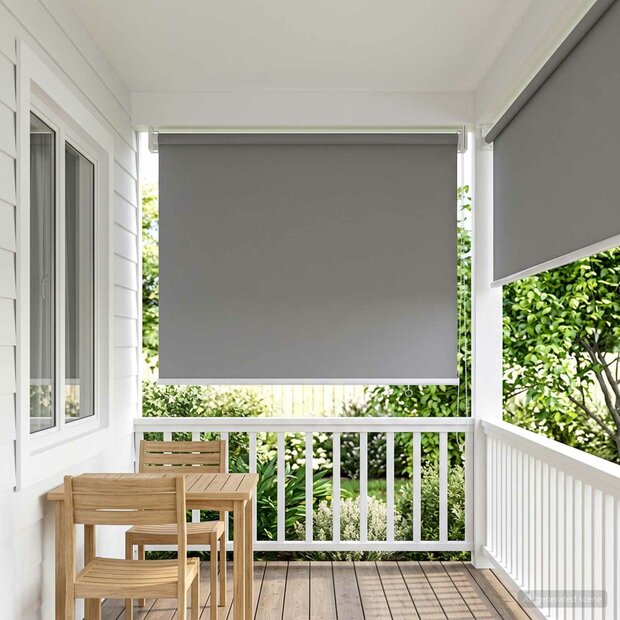Buitenrolgordijn UV-bescherming Lichtgrijs 60x140 cm (B x H) 1