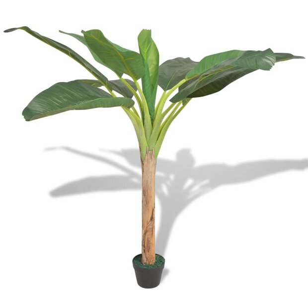 Kunst bananenboom plant met pot 150 cm groen 1