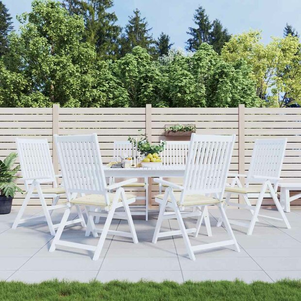 Tuinstoelkussens 6 st 40x40x4 cm oxford stof cr&amp;egrave;mekleurig 1