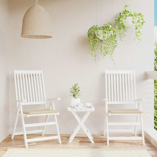 Tuinstoelkussens 2 st 40x40x4 cm oxford stof beige 1