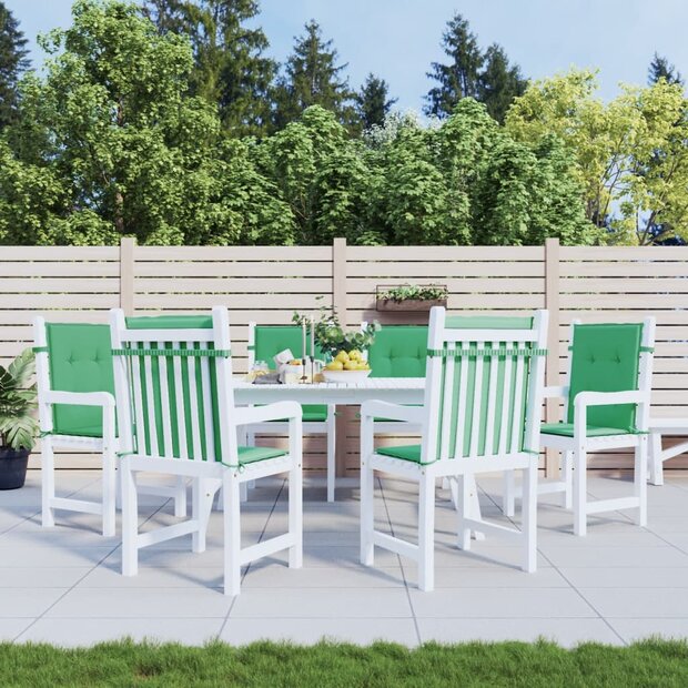 Tuinstoelkussens 6 st 100x50x3 cm oxford stof groen 1