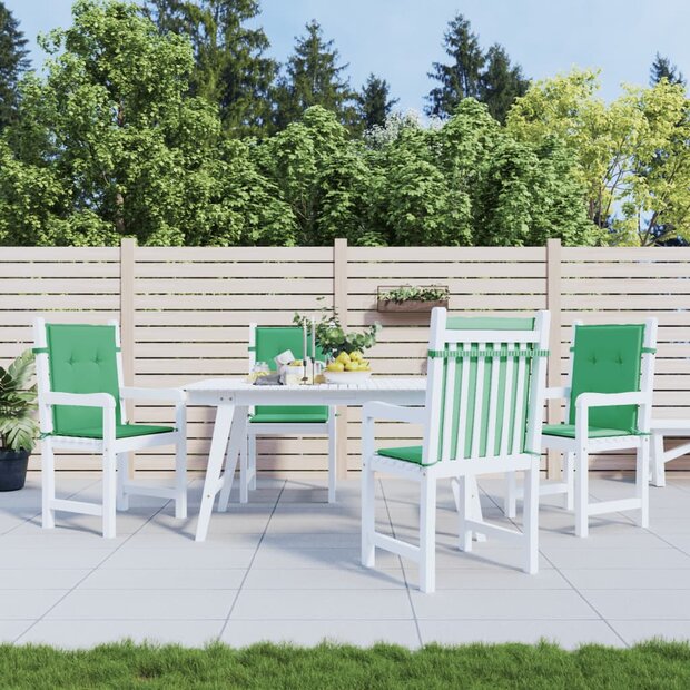 Tuinstoelkussens lage rug 4 st 100x50x3 cm oxford stof groen 1