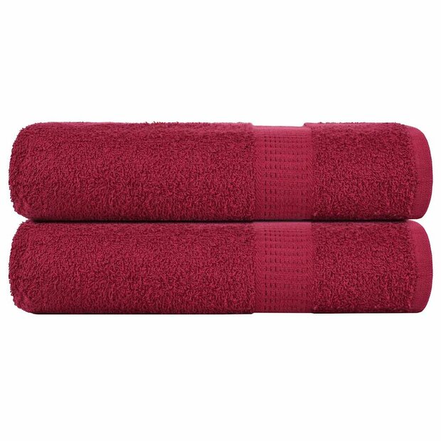 Handdoeken FROGN 2 st 50x100 cm 360 g/m&amp;sup2; bordeaux 1