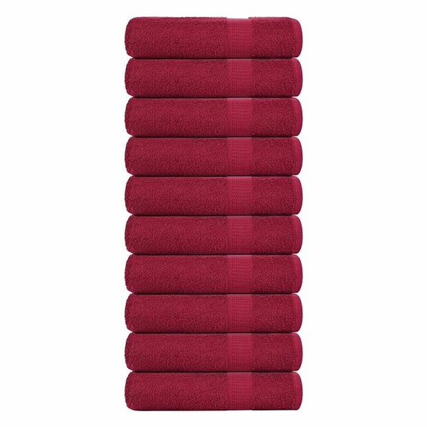 Handdoeken FROGN 10 st 50x100 cm 360 g/m&amp;sup2; bordeaux 1