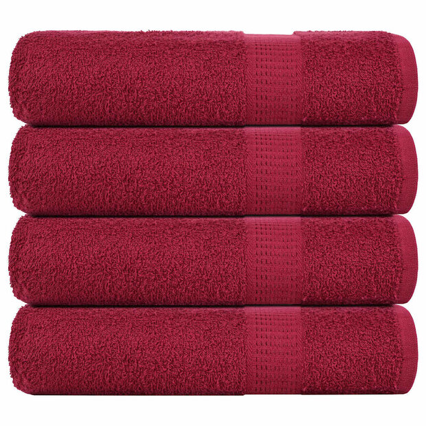 Douchehanddoeken FROGN 4 st 70x140 cm 360 g/m&amp;sup2; bordeaux 1