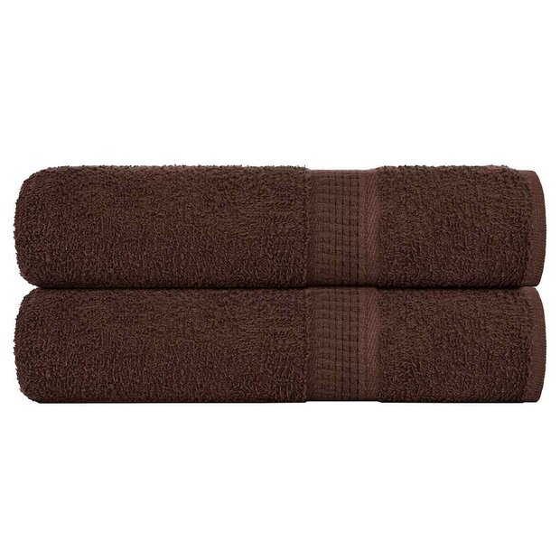 Handdoeken FROGN 2 st 50x100 cm 360 g/m&amp;sup2; bruin 1