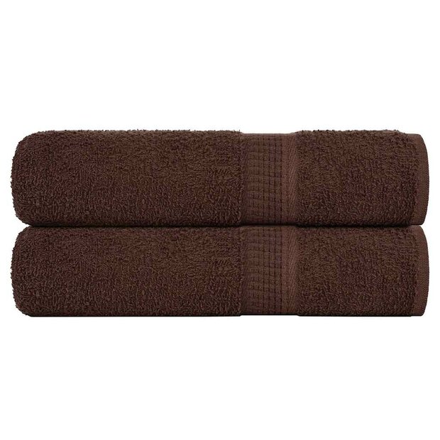 Douchehanddoeken FROGN 2 st 70x140 cm 360 g/m&amp;sup2; bruin 1
