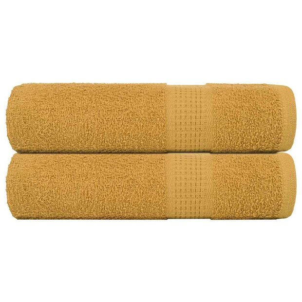 Handdoeken FROGN 2 st 50x100 cm 360 g/m&amp;sup2; goud 1