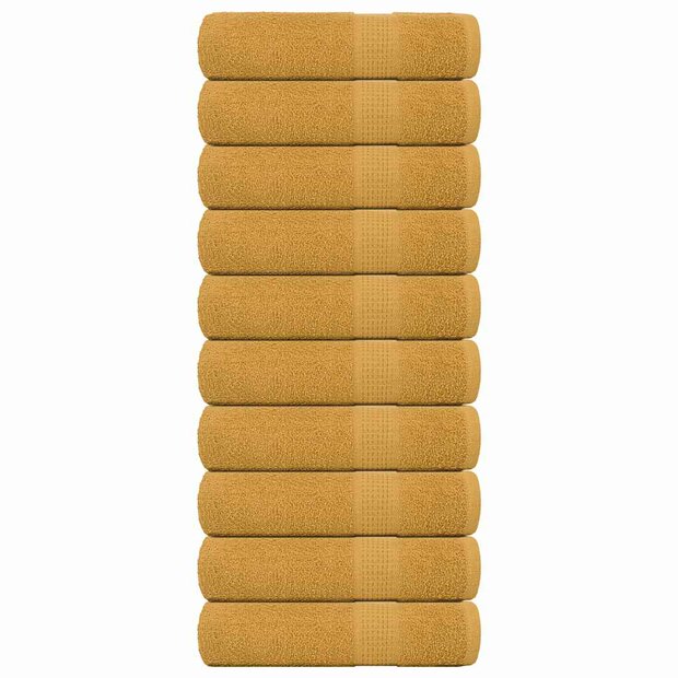 Handdoeken FROGN 10 st 50x100 cm 360 g/m&amp;sup2; goud 1
